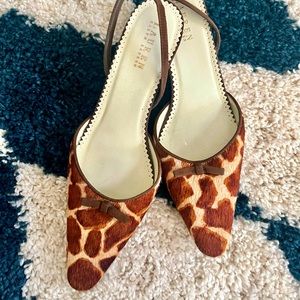 Vintage Ralph Lauren Giraffe Kitten Heels sz 8